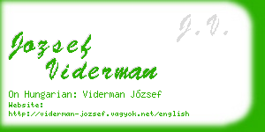 jozsef viderman business card